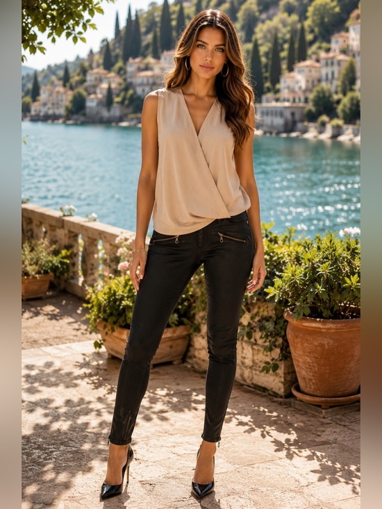 rag & bone Pants - rag & bone Black Skinny Zip-Detail Pants
